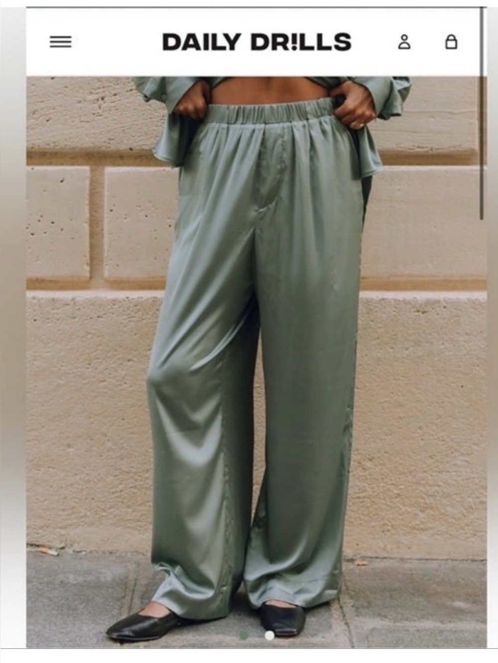 Daily Drills Silky Resort Pants Green